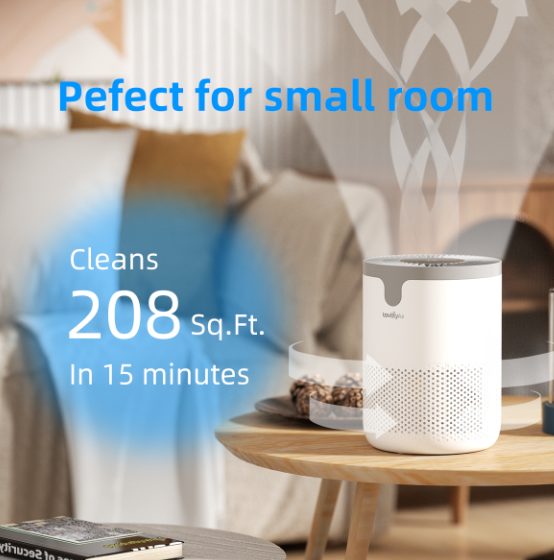 LovittyAir Air Purifiers for Home Small Room H13 HEPA Air Cleaner